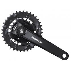Шатун Shimano FC-МТ101-2, 175мм, 36х22Т, з чорн. захистом ланцюга з фікс. болтом