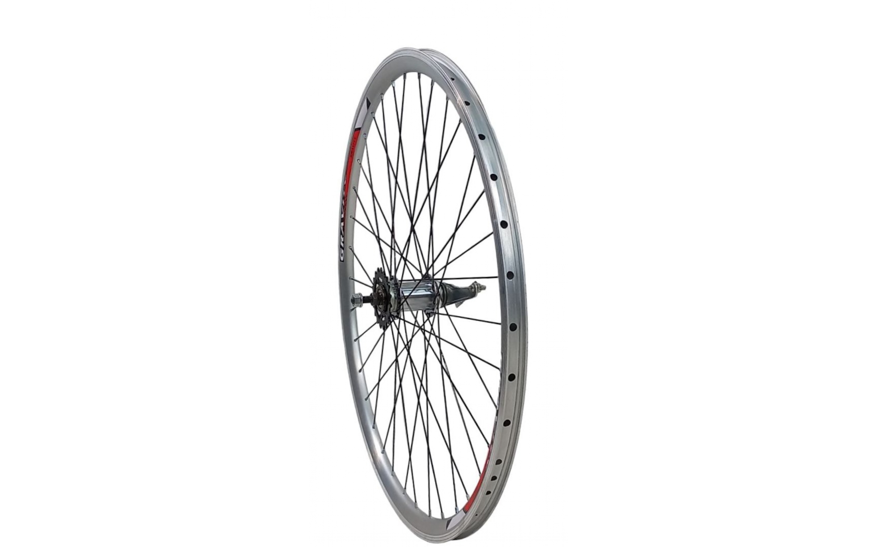 Колесо АЛ 28" заднє 14Gх36 (обід AL сібний, втулка гальм.срібна ST  SF-CT01)