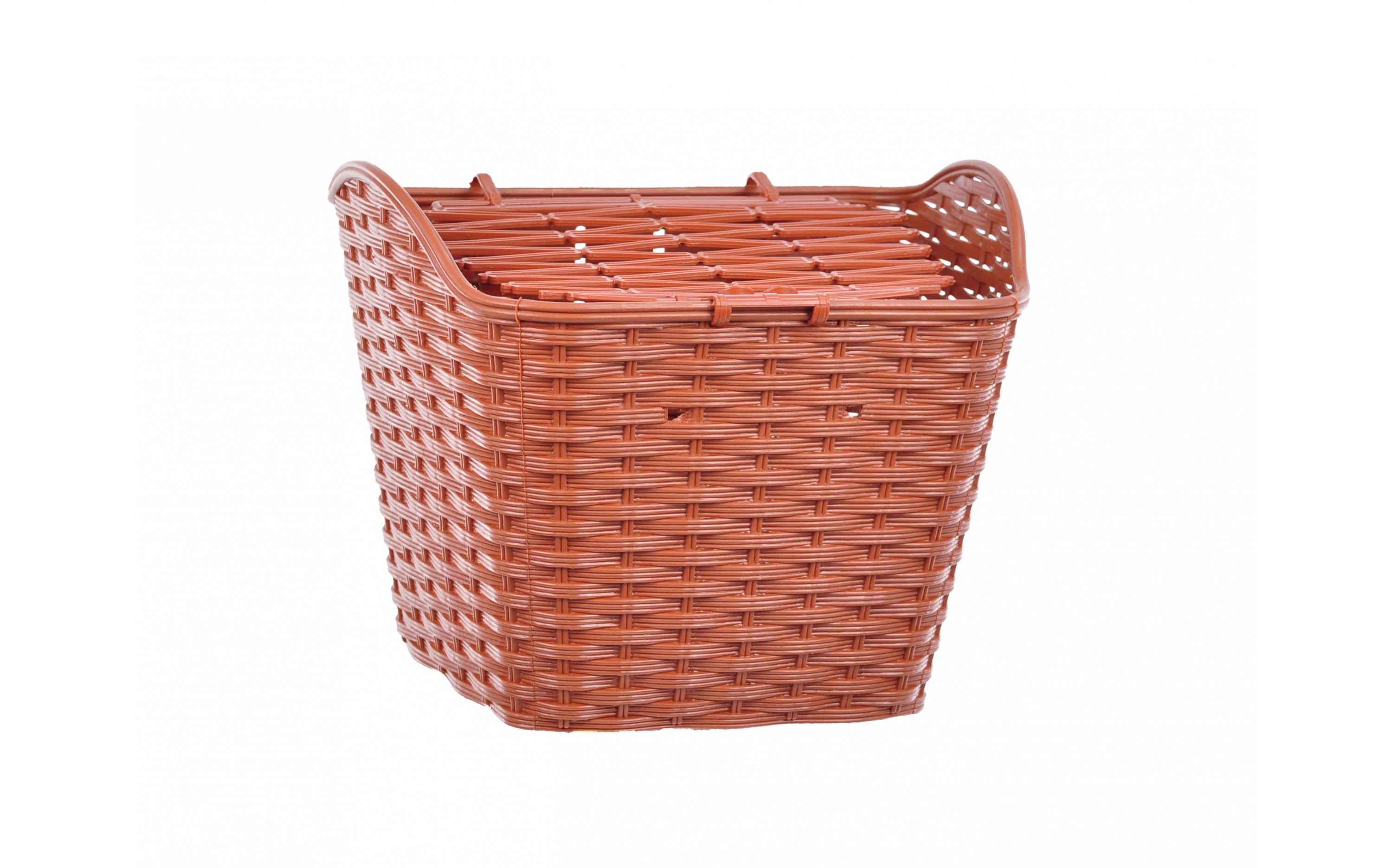 Корзина 28 тип VERONA пластикова плетена, корич.
