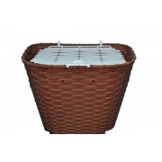 Корзина 26 тип VERONA пластикова плетена, корич.