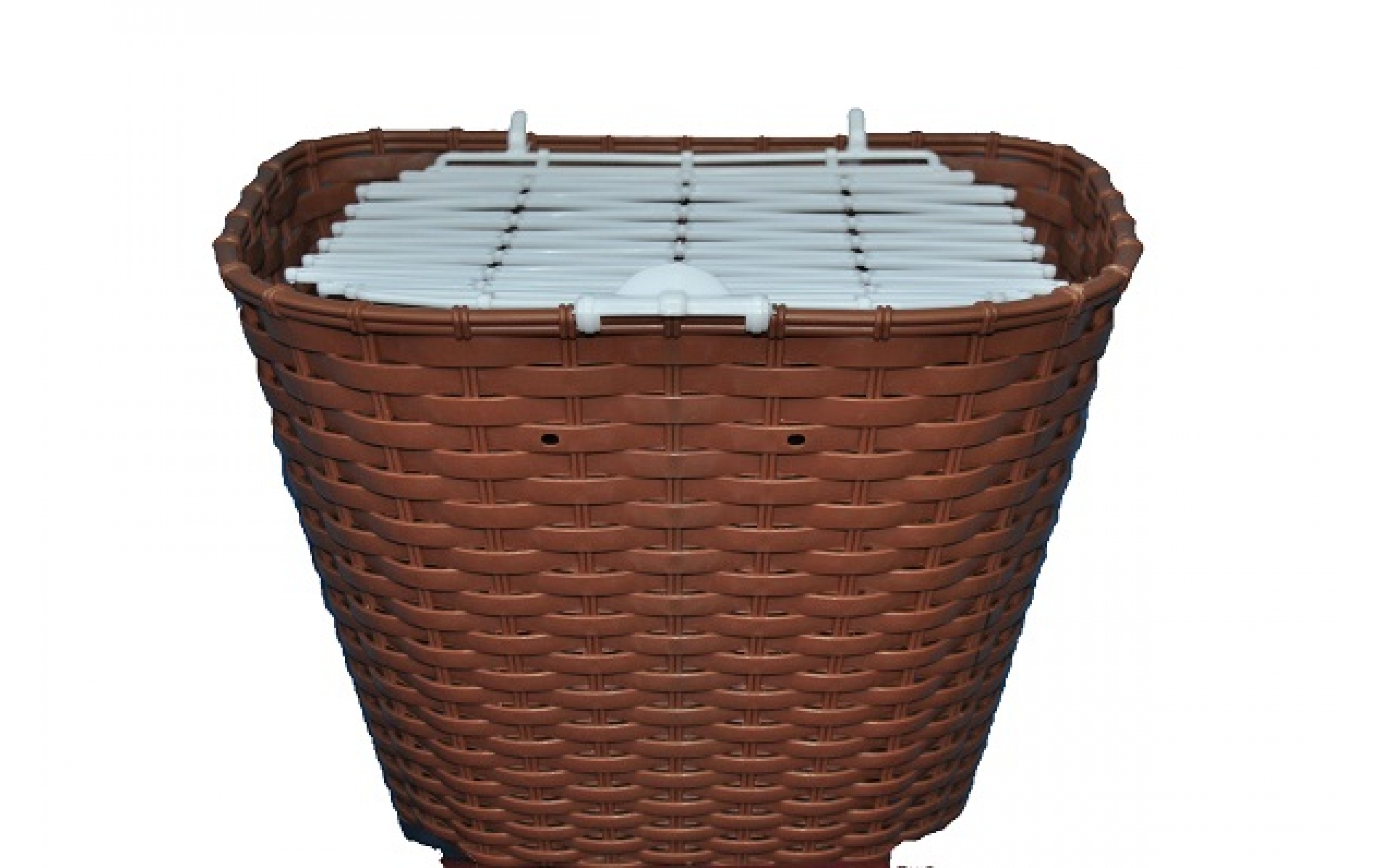 Корзина 26 тип VERONA пластикова плетена, корич.