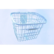 Корзина 28 металева стальна сітка з кришкою, біла