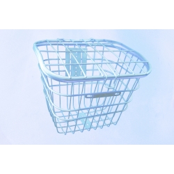 Корзина 28 металева стальна сітка з кришкою, біла