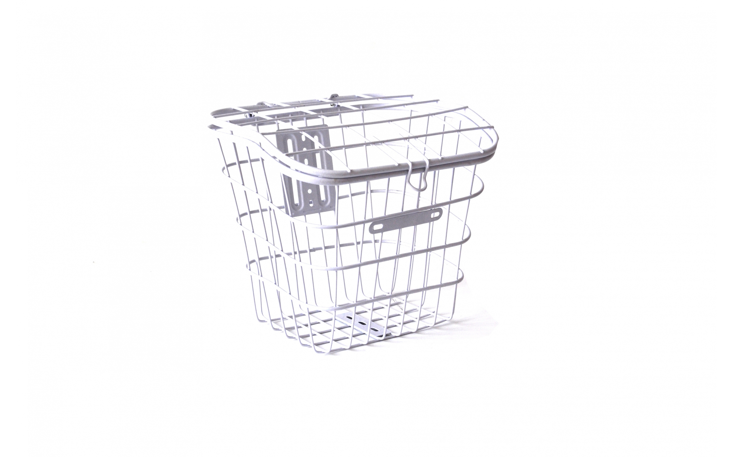 Корзина 24 металева стальна сітка з кришкою, біла