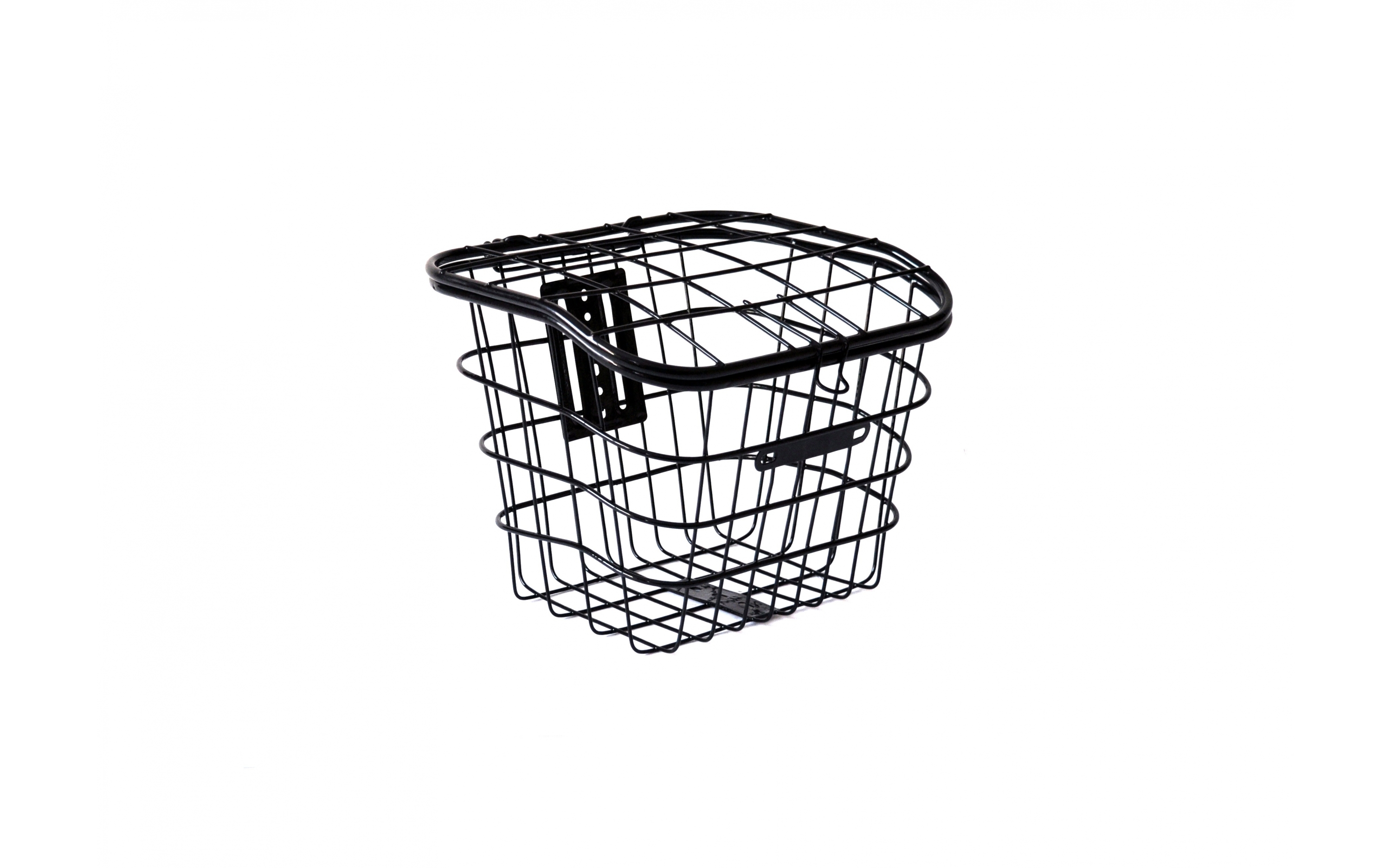 Корзина 28 стальна з кріпленням кришкою і стійками, чорна