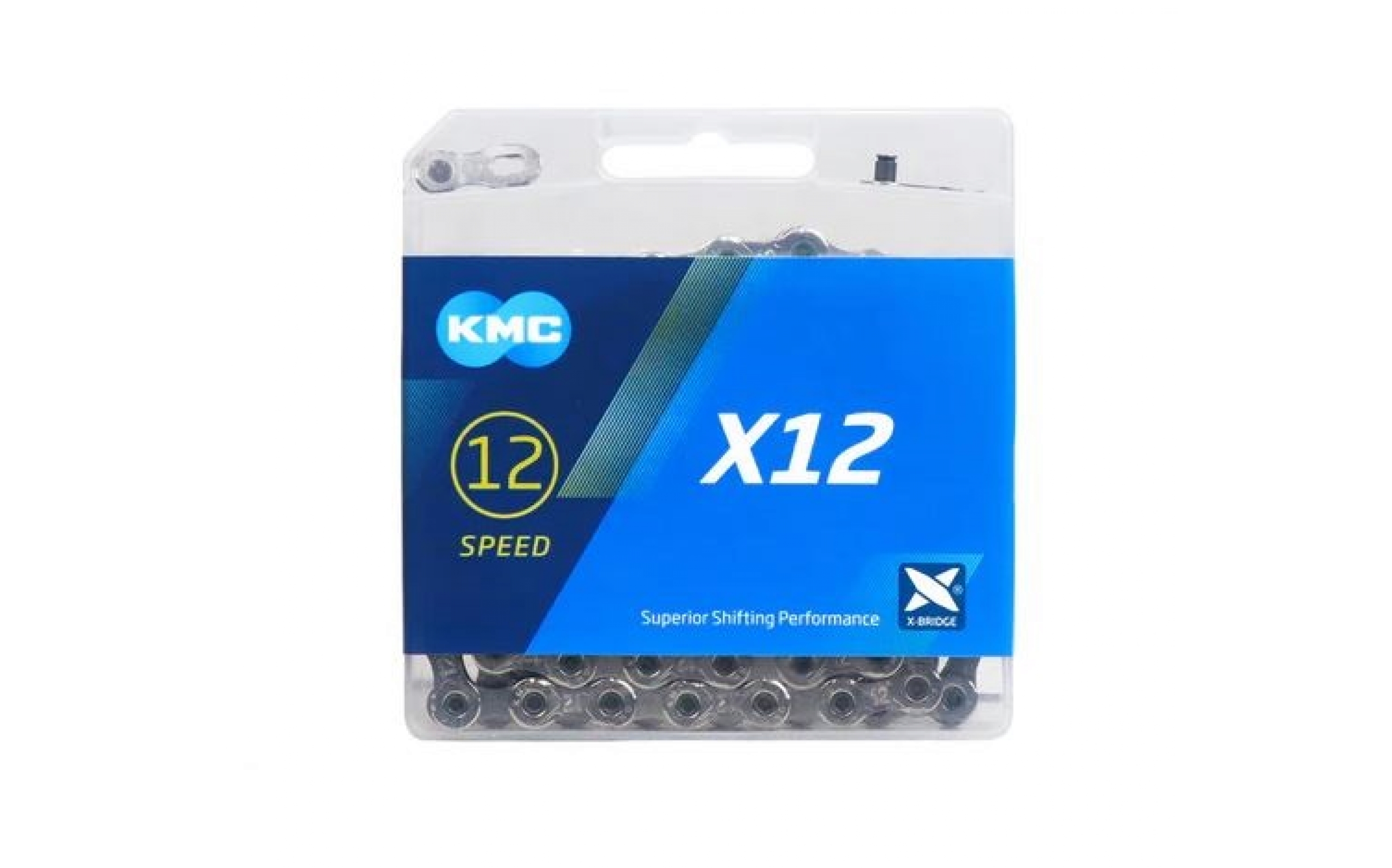 Ланцюг КМС Х12 1/2x11/128x126L, срібинй/срібний, 12 шв.