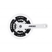 Шатун АЛ MTB 42/34/24Т, 170мм білий