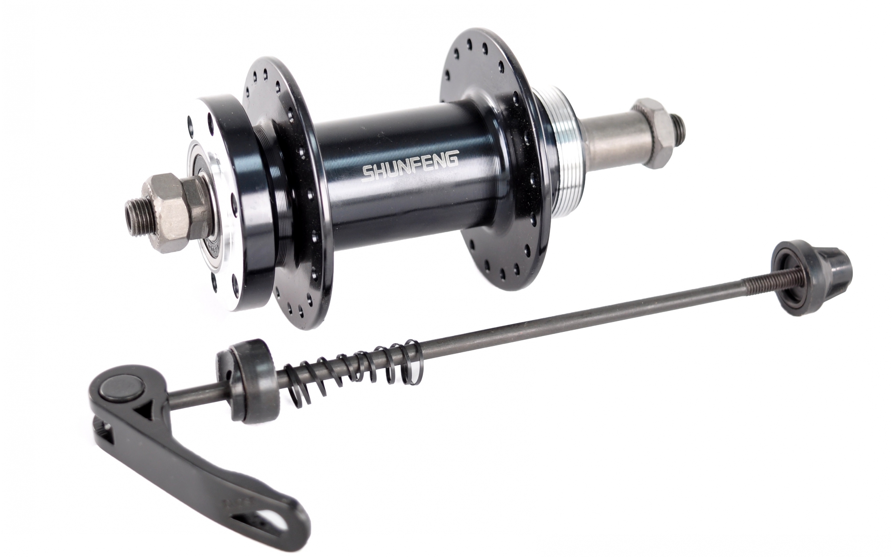 Втулка Shunfeng задня AL 3/8х14Gx36H 135х145, SF-A210RB, ексцентрик, пром-підшипник, чорна