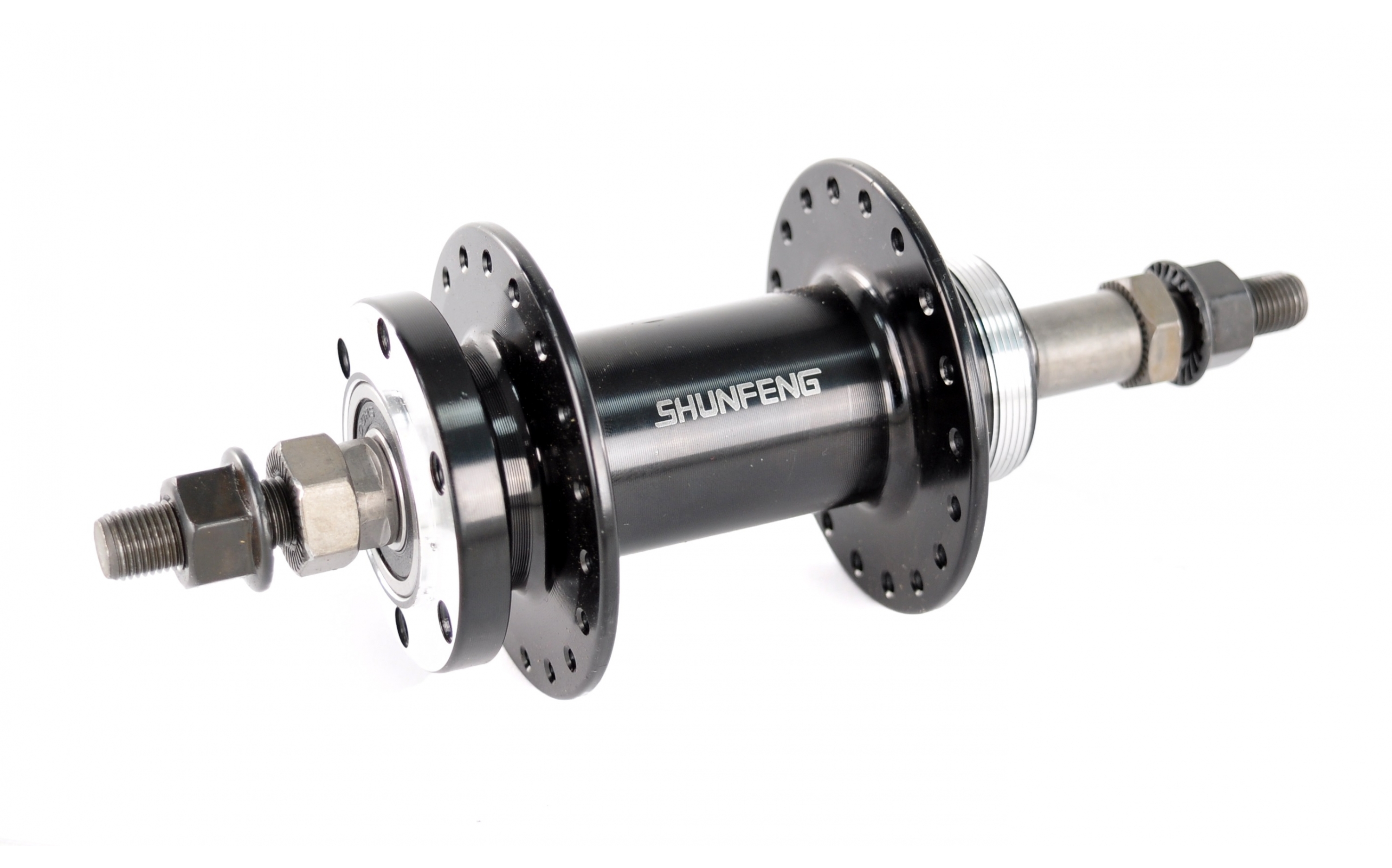 Втулка Shunfeng задня AL 3/8х14Gx36H 135х185, SF-A210RB, пром-підшипник, чорна