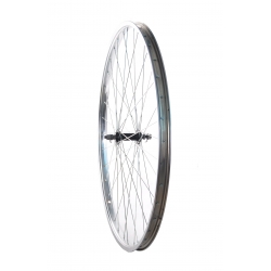 Колісний комплект СТ 28" передній 14Gх36H(Втулка перед. Shunfeng СТ SF-HB03F, срібл.,Обід Ardis СТ 28" 14Gх36Н подвійний SS-8В, хром)