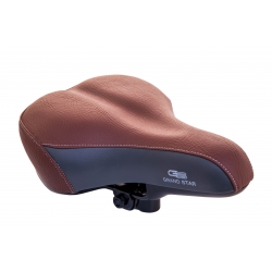 Сідло Grand Star GS-809-B11D пружина з замком темно-коричневе