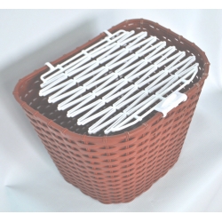 Корзина 26 тип MESSINA пластикова плетена, корич.