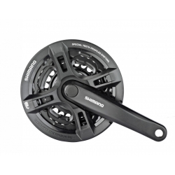Шатун Shimano 170mm 42x34x24T FC-M171, з срібним захистом ланцюга