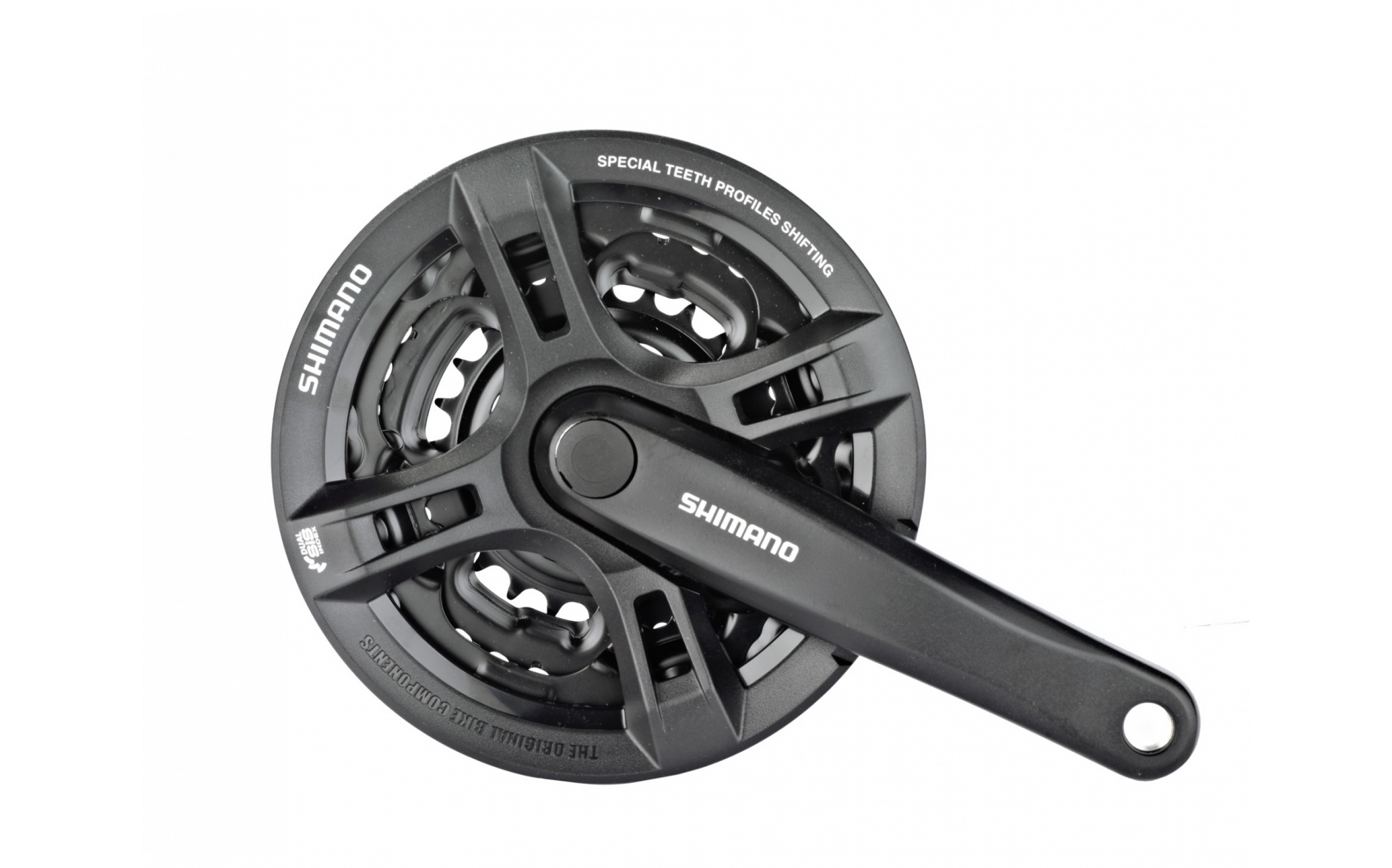 Шатун Shimano 170mm 42x34x24T FC-M171, з срібним захистом ланцюга